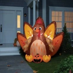Hyde & EEK! Boutique 5.5' Inflatable Sitting Turkey Halloween Decoration - Hyde & EEK! Boutique™