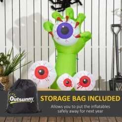 Outsunny HOMCOM 47.25" Inflatable Halloween Monster Hand Grasping Bloodshot Eyeballs, Blow Up Decoration Outdoor LED Yard Display, Waterproof -Hyde and Eek Cosplay Store GUEST 05e65e94 302f 470e 8b03 73b4b84d5b45