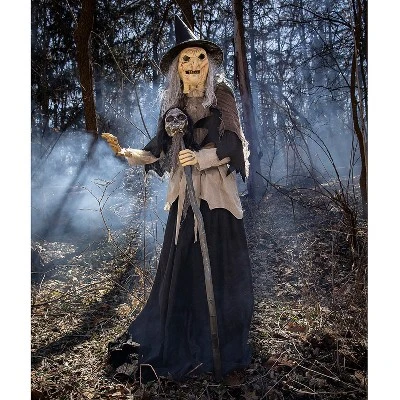 Halloween Express Lunging Witch With Digital Eyes Halloween Decoration - Size 72 in - Black 1 Halloween Express Lunging Witch With Digital Eyes Halloween Decoration - Size 72 in - Black