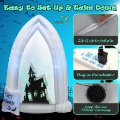 Tangkula 7FT Halloween Inflatable Decoration Outdoor Blow Up Tombstone w/ Waterproof Air Blower Built-in LED Lights 8 Tangkula 7FT Halloween Inflatable Decoration Outdoor Blow Up Tombstone w/ Waterproof Air Blower Built-in LED Lights -Hyde and Eek Cosplay Store GUEST 09b032a6 38db 4f2e a042 71ab9dbf6ebf