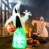 Costway 6 FT Inflatable Halloween Hunting Ghost with Pumpkin w/Spinning Lamp
