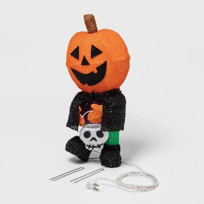 Hyde & EEK! Boutique Light Up Pumpkin Trick-or-Treater Halloween Novelty Sculpture Light - Hyde & EEK! Boutique™ 2 Hyde & EEK! Boutique Light Up Pumpkin Trick-or-Treater Halloween Novelty Sculpture Light - Hyde & EEK! Boutique™ - Image 2