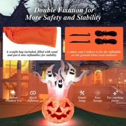 Costway 6 FT Inflatable Halloween Tree White Ghosts with Pumpkin Decor w/ Rotating Lamp -Hyde and Eek Cosplay Store GUEST 0ea0be4e 4e9e 4d64 afb1 379224068e7e