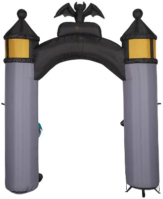 Gemmy Airblown Inflatable NBC Welcome to Halloween Town Archway Disney, 8.5 ft Tall, Grey 3 Gemmy Airblown Inflatable NBC Welcome to Halloween Town Archway Disney, 8.5 ft Tall, Grey - Image 3