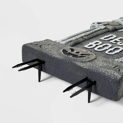 Hyde & EEK! Boutique Light Up Deja BOO Foam Halloween Decorative Tombstone - Hyde & EEK! Boutique™ 4 Hyde & EEK! Boutique Light Up Deja BOO Foam Halloween Decorative Tombstone - Hyde & EEK! Boutique™ - Image 4