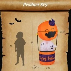 Costway 6ft Halloween Inflatable Pumpkin Hot Air Balloon Ghost Blow up Yard Decoration 10 Costway 6ft Halloween Inflatable Pumpkin Hot Air Balloon Ghost Blow up Yard Decoration -Hyde and Eek Cosplay Store GUEST 152a8198 ce64 44ea 84be 73447d6899b2