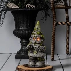 Hyde & EEK! Boutique Ghoulish Garden Light Up Gnome Halloween Decorative Figurine - Hyde & EEK! Boutique™