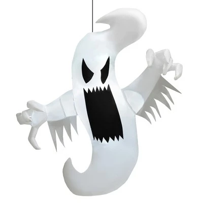 Costway 5FT Halloween Inflatable Ghost Blow-up Hanging Decoration w/ Built-in LED Lights 2 Costway 5FT Halloween Inflatable Ghost Blow-up Hanging Decoration w/ Built-in LED Lights - Image 2