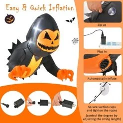 Costway 3.3 FT Halloween Inflatable Pumpkin Head Ghost Broke Out from Window -Hyde and Eek Cosplay Store GUEST 17b37d50 c8ce 4f82 a1e4 fc1a14b3534f