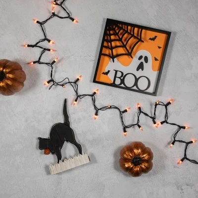 Northlight 100-Count Orange Mini Halloween Light Set, 20ft Black Wire 1 Northlight 100-Count Orange Mini Halloween Light Set, 20ft Black Wire