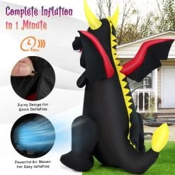 Costway 8 FT Halloween Inflatable Fire Dragon Giant Blow up Decoration with LED Lights -Hyde and Eek Cosplay Store GUEST 18a0762a b115 4365 9432 d4765160859b