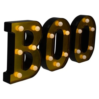 Northlight 6.5" LED Lighted "BOO" Halloween Marquee Sign 2 Northlight 6.5" LED Lighted "BOO" Halloween Marquee Sign - Image 2