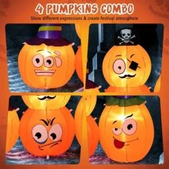 Costway 5 FT Long Halloween Inflatable Decoration 4 Pumpkin Lanterns Combo with Pirate -Hyde and Eek Cosplay Store GUEST 199cbacb 7d74 4703 936b 23a9ca020770