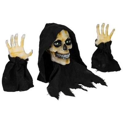 Northlight 8" Spooky Town LED Lighted Grim Reaper with Sound Outdoor Halloween Decoration 4 Northlight 8" Spooky Town LED Lighted Grim Reaper with Sound Outdoor Halloween Decoration - Image 4