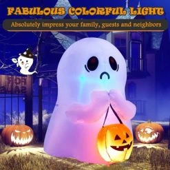 Tangkula 4 FT Halloween Inflatable Decoration, Colorful Inflatable Ghost with Pumpkin Lantern Built-in Flashing LED Lights & Waterproof Air Blower 14 Tangkula 4 FT Halloween Inflatable Decoration, Colorful Inflatable Ghost with Pumpkin Lantern Built-in Flashing LED Lights & Waterproof Air Blower -Hyde and Eek Cosplay Store GUEST 2257ba7b ebe9 4456 b227 f46bc3d19208