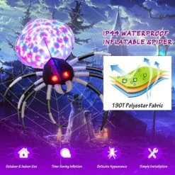Costway 3.5 FT Wall Halloween Inflatable Spider Holiday Decor with Multi-Color Lights -Hyde and Eek Cosplay Store GUEST 236158a3 4b8c 4e0d af64 73ef4b14ff2e