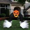 A Holiday Company 13ft Inflatable Halloween Archway with projection LED lighting, 9.5 ft Tall, Multi