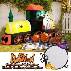 Costway 8ft Long Halloween Inflatable Skeleton Ride on Train LED Lighted Halloween Decor -Hyde and Eek Cosplay Store GUEST 2819fadd 5480 40c3 91c5 05f322de1bc2