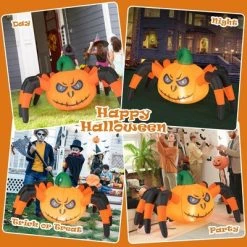 Costway 5 FT Long Halloween Inflatable Pumpkin Spider Blow-up Decoration with LED Light -Hyde and Eek Cosplay Store GUEST 281f7c25 9c38 44cd a47d 76cfa3ea7a95