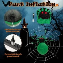 Costway 5 FT Long Halloween Inflatable Spider with White Net Yard Decor w/Rotating Light 13 Costway 5 FT Long Halloween Inflatable Spider with White Net Yard Decor w/Rotating Light -Hyde and Eek Cosplay Store GUEST 28de8e71 b405 4ce1 ab64 f3cba6f5c618