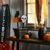 Hyde & EEK! Boutique Falloween Large Black Sheltered Porch Pumpkin Halloween Decorative Sculpture - Hyde & EEK! Boutique™