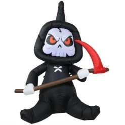 Sunnydaze Decor Sunnydaze 60" Self-Inflatable Holiday Grim Reaper with Scythe Outdoor Halloween Lawn Decoration with LED Lights -Hyde and Eek Cosplay Store GUEST 2a4bbe33 17ca 45d6 9618 2d5656ff3d45