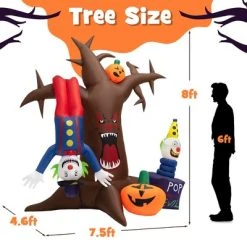 Costway 8 FT Halloween Inflatable Tree Giant Blow-up Spooky Dead Tree with Pop-up Clowns -Hyde and Eek Cosplay Store GUEST 2aa01548 ed67 4263 baa2 0e965bc0ec0d