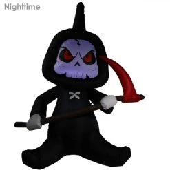 Sunnydaze Decor Sunnydaze 60" Self-Inflatable Holiday Grim Reaper with Scythe Outdoor Halloween Lawn Decoration with LED Lights -Hyde and Eek Cosplay Store GUEST 2aa2ae9c 9f54 4b08 a250 2fb0f478acac