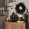 Halloween Wooden Light Up Haunted House - Threshold™