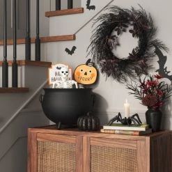 Halloween Grass and Leaf Wreath - Threshold™