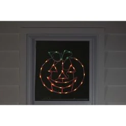 Northlight 14" Jack-O-Lantern Double Sided Halloween Window Silhouette Decoration - Orange/Green -Hyde and Eek Cosplay Store GUEST 327d74f4 9662 476f 841a 7572ca6648d9