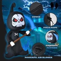 Tangkula 6FT Halloween Inflatable Ghost Outdoor Blow Up Decoration with LED Lights& Blower Blow Up Halloween Decoration -Hyde and Eek Cosplay Store GUEST 32d872ca 2581 42b3 a9a9 ebb436b02d0a