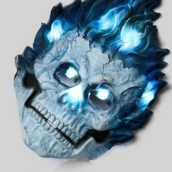 Hyde & EEK! Boutique Adult Light Up and Sound Flaming Skull Halloween Costume Mask with Gloves - Hyde & EEK! Boutique™