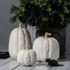 Hyde & EEK! Boutique Falloween Small Sheltered Porch Pumpkin White Halloween Decorative Sculpture - Hyde & EEK! Boutique™