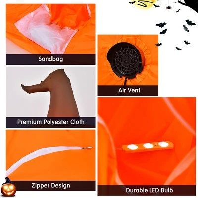 Costway 4 FT Halloween Inflatable Pumpkin Large Blow up with Build-in LED Light 4 Costway 4 FT Halloween Inflatable Pumpkin Large Blow up with Build-in LED Light - Image 4