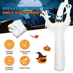 Costway 12 Ft Halloween Inflatable Ghost Yard Decoration w/ Built-in LED Lights -Hyde and Eek Cosplay Store GUEST 38511295 3b5c 4ca2 8be9 8e5cb5308955