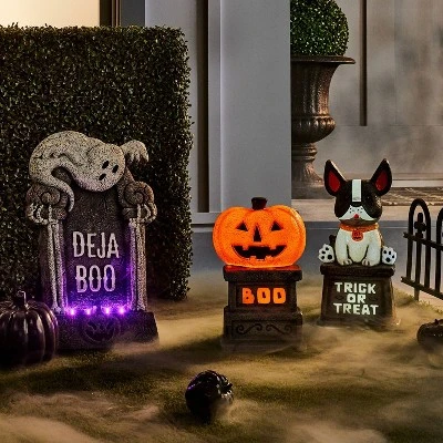 Hyde & EEK! Boutique Light Up Pumpkin Blow Mold Halloween Decorative Tombstone - Hyde & EEK! Boutique™ 1 Hyde & EEK! Boutique Light Up Pumpkin Blow Mold Halloween Decorative Tombstone - Hyde & EEK! Boutique™