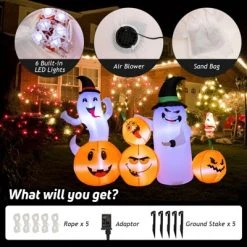 Tangkula 6 FT Halloween Inflatable Pumpkins & Ghosts Party Decoration w/Bright LED Lights & Powerful Blower -Hyde and Eek Cosplay Store GUEST 3dcffbdd 4f1e 4332 b2c3 6fad3d4cb6a1