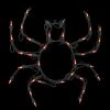 Northlight 15" Black and Orange Lighted Spider Halloween Window Silhouette
