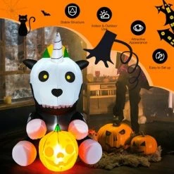 Costway 5ft Inflatable Halloween Unicorn Skeleton Holding Pumpkin for Yard w/LED Lights 15 Costway 5ft Inflatable Halloween Unicorn Skeleton Holding Pumpkin for Yard w/LED Lights -Hyde and Eek Cosplay Store GUEST 3f5dd739 ea49 4381 8c68 00f989481e04