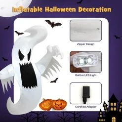 Costway 5FT Halloween Inflatable Ghost Blow-up Hanging Decoration w/ Built-in LED Lights 12 Costway 5FT Halloween Inflatable Ghost Blow-up Hanging Decoration w/ Built-in LED Lights -Hyde and Eek Cosplay Store GUEST 406400cb f29e 4acf a8a7 38543566c8ed
