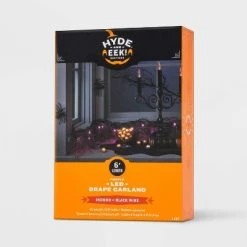 Hyde & EEK! Boutique 6' LED Black Glitter Garland Purple Halloween String Lights with Timer - Hyde & EEK! Boutique™