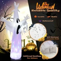 Costway 8FT Giant Halloween Inflatable Ghost Outdoor Decor w/LED Colorful Rotating Light -Hyde and Eek Cosplay Store GUEST 48c1af91 a2e1 4b61 a414 a77a84357e34
