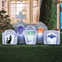 Occasions 8' INFLATABLE FLASHING LIGHTS TOMBSTONE SCENE, 8 ft Tall, Multicolored -Hyde and Eek Cosplay Store GUEST 4a1e21ce 14c5 4f56 91e6 8e150fcdb484