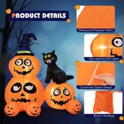 Costway 6 FT Inflatable Pumpkin Combo with Wizard’s Hat & Cat with Built-in LED Light 15 Costway 6 FT Inflatable Pumpkin Combo with Wizard’s Hat & Cat with Built-in LED Light -Hyde and Eek Cosplay Store GUEST 4b41fddf 48a2 469d 9726 1217efbc89cf