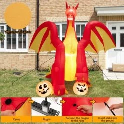 Tangkula 9FT Giant Inflatable Dragon Halloween Inflatable Dragon Decoration w/ 2 Pumpkins Wings Built-in LED Lights & Powerful Blower 17 Tangkula 9FT Giant Inflatable Dragon Halloween Inflatable Dragon Decoration w/ 2 Pumpkins Wings Built-in LED Lights & Powerful Blower -Hyde and Eek Cosplay Store GUEST 4b47c22a 87ce 4c1d 9ae4 aecfd4e4e39d