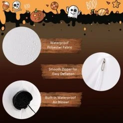 Costway 4' Halloween Inflatable Ghost Holding Pumpkin Blow up Holiday Decor w/LED Lights -Hyde and Eek Cosplay Store GUEST 4ba791f6 bcb7 4ae5 86c2 a36a6c5fae55