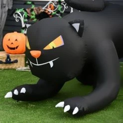 HOMCOM 4ft Inflatable Halloween Pouncing Black Cat, Inflatable Outdoor LED Yard Display for Holiday Home -Hyde and Eek Cosplay Store GUEST 4be12738 723b 4eb4 a5a3 4efd5e44a6da