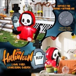 Tangkula 5 FT Tall Halloween Inflatable Decoration Blow Up Grim Reaper Ghost & Tombstone with Bright LED Lights Metal Ground Stakes 12 Tangkula 5 FT Tall Halloween Inflatable Decoration Blow Up Grim Reaper Ghost & Tombstone with Bright LED Lights Metal Ground Stakes -Hyde and Eek Cosplay Store GUEST 4f4d7b59 8485 427a 9dd9 593b0bc31edc