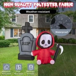 Costway 5ft Inflatable Halloween Ghost Holding Sickle & Tombstone Blow up Yard Decor 15 Costway 5ft Inflatable Halloween Ghost Holding Sickle & Tombstone Blow up Yard Decor -Hyde and Eek Cosplay Store GUEST 4fa754ec 7059 479a 9d96 562901f0285e